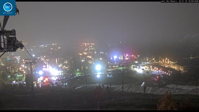 Levi Levi Village snow cam captured at 19 September 2026 at 11:51 pm GMT+3