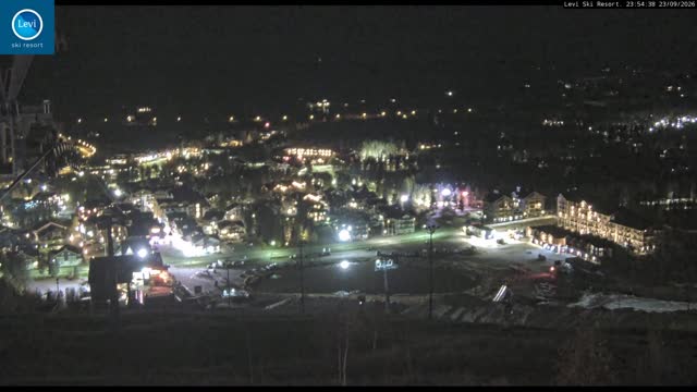 Levi Levi Village snow cam captured at 23 September 2026 at 11:54 pm GMT+3