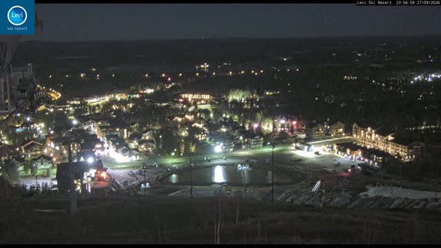 Levi Levi Village snow cam captured at 27 September 2026 at 11:57 pm GMT+3