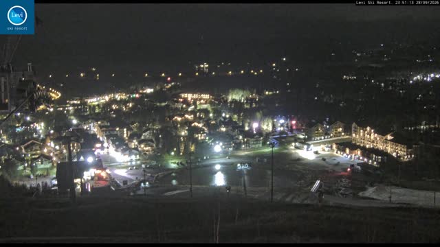 Levi Levi Village snow cam captured at 28 September 2026 at 11:51 pm GMT+3