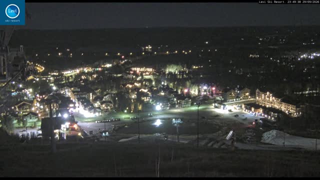 Levi Levi Village snow cam captured at 29 September 2026 at 11:50 pm GMT+3