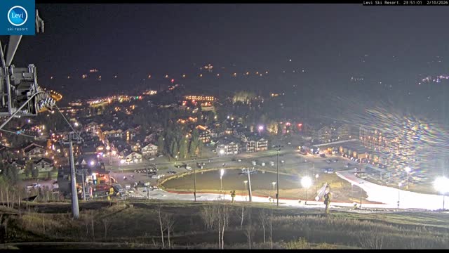 Levi Levi Village snow cam captured at 2 October 2026 at 11:51 pm GMT+3