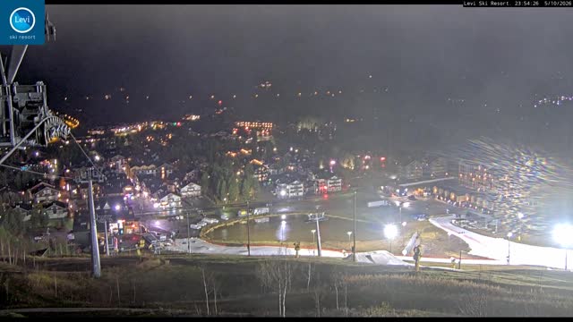 Levi Levi Village snow cam captured at 5 October 2026 at 11:54 pm GMT+3