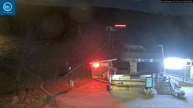 Levi Gondola Lower Station snow cam captured at 27 September 2026 at 11:57 pm GMT+3