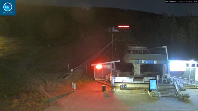 Levi Gondola Lower Station snow cam captured at 29 September 2026 at 11:50 pm GMT+3