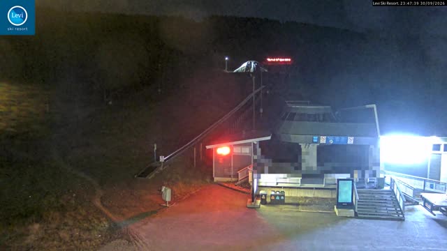 Levi Gondola Lower Station snow cam captured at 30 September 2026 at 11:48 pm GMT+3
