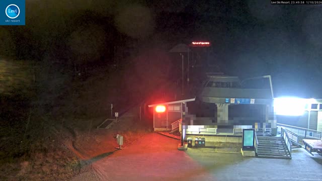 Levi Gondola Lower Station snow cam captured at 1 October 2026 at 11:50 pm GMT+3