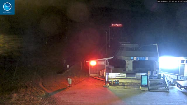 Levi Gondola Lower Station snow cam captured at 4 October 2026 at 11:56 pm GMT+3