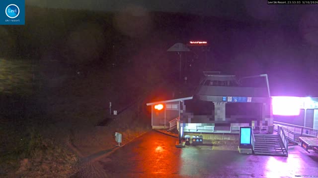 Levi Gondola Lower Station snow cam captured at 5 October 2026 at 11:53 pm GMT+3