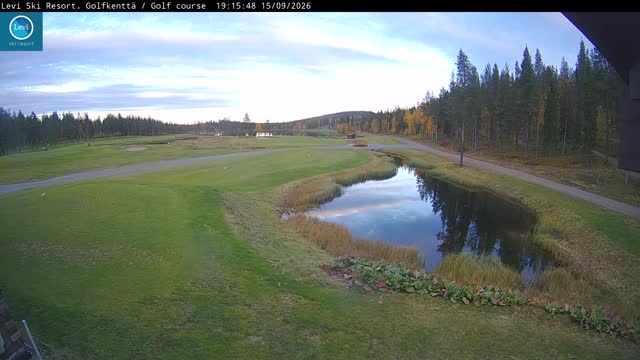 Levi Golf Course snow cam captured at 15 September 2026 at 7:16 pm GMT+3