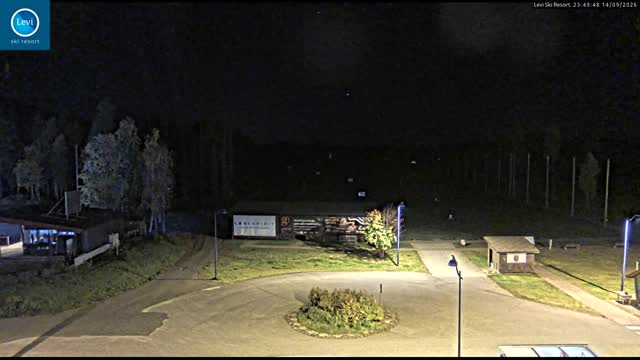 Levi Levi Golf Range snow cam captured at 14 September 2026 at 11:50 pm GMT+3