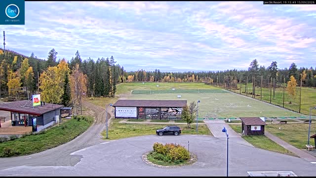 Levi Levi Golf Range snow cam captured at 15 September 2026 at 7:16 pm GMT+3