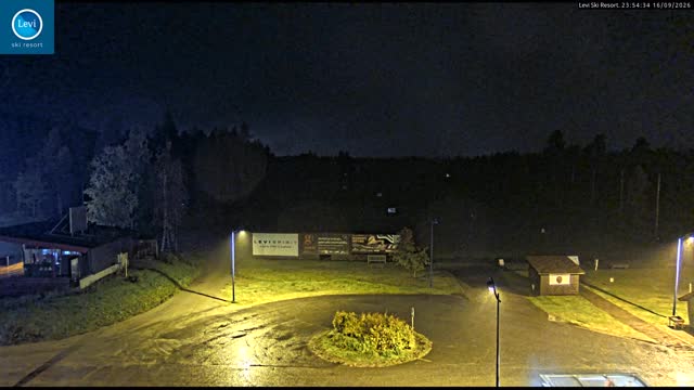 Levi Levi Golf Range snow cam captured at 16 September 2026 at 11:54 pm GMT+3