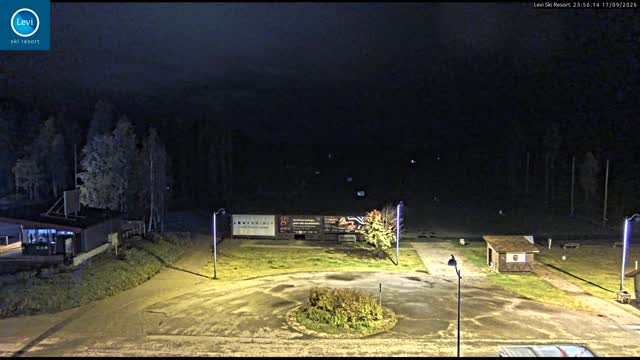 Levi Levi Golf Range snow cam captured at 17 September 2026 at 11:56 pm GMT+3