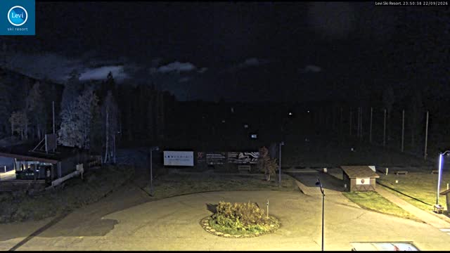 Levi Levi Golf Range snow cam captured at 22 September 2026 at 11:50 pm GMT+3