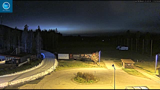 Levi Levi Golf Range snow cam captured at 1 October 2026 at 11:50 pm GMT+3