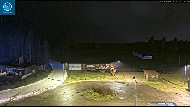 Levi Levi Golf Range snow cam captured at 3 October 2026 at 11:50 pm GMT+3