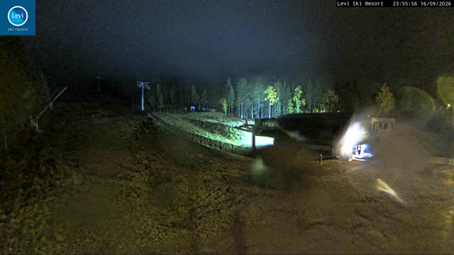 Levi Levi West Lower Station snow cam captured at 16 September 2026 at 11:54 pm GMT+3