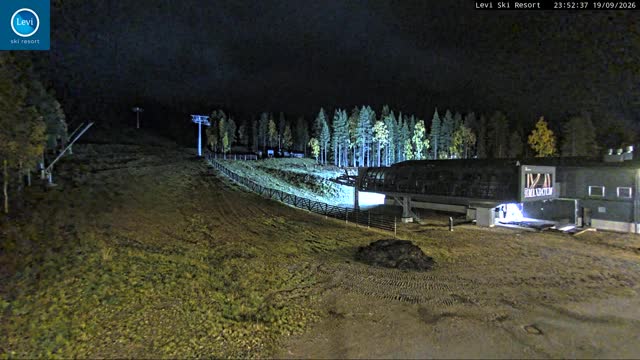 Levi Levi West Lower Station snow cam captured at 19 September 2026 at 11:51 pm GMT+3