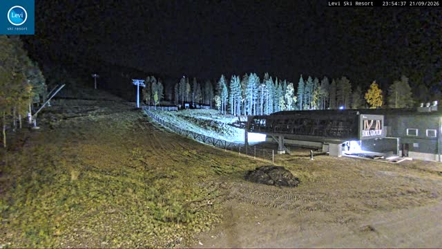 Levi Levi West Lower Station snow cam captured at 21 September 2026 at 11:53 pm GMT+3