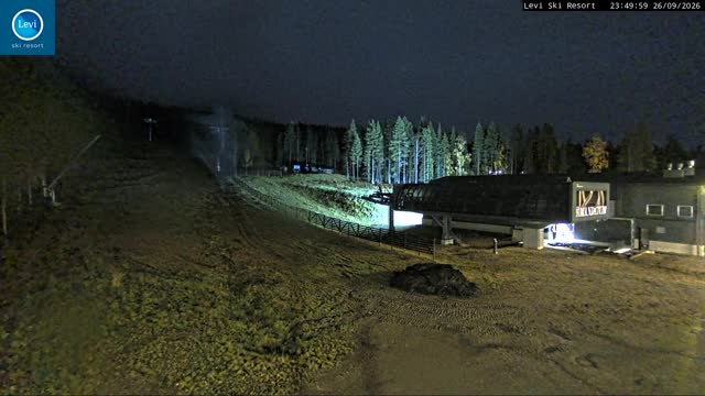 Levi Levi West Lower Station snow cam captured at 26 September 2026 at 11:49 pm GMT+3