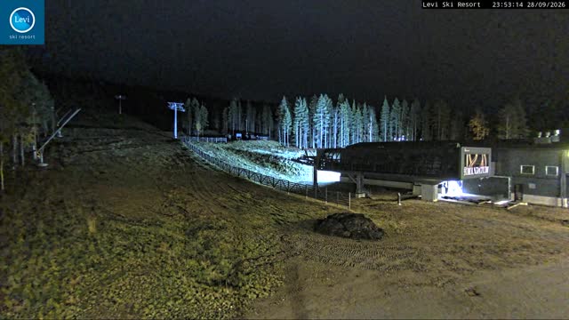 Levi Levi West Lower Station snow cam captured at 28 September 2026 at 11:52 pm GMT+3