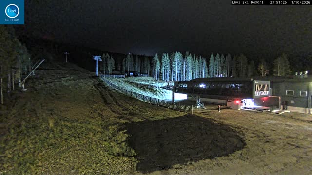 Levi Levi West Lower Station snow cam captured at 1 October 2026 at 11:50 pm GMT+3