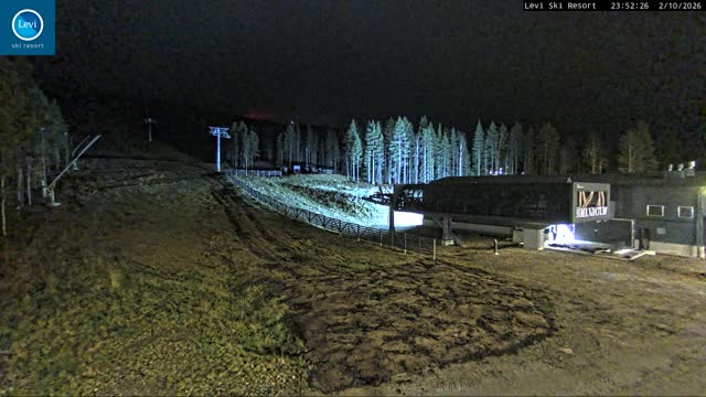 Levi Levi West Lower Station snow cam captured at 2 October 2026 at 11:51 pm GMT+3