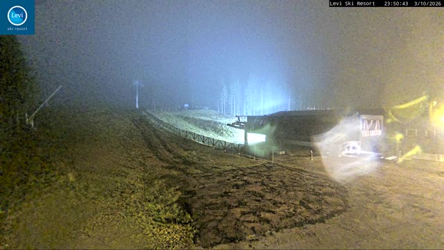 Levi Levi West Lower Station snow cam captured at 3 October 2026 at 11:49 pm GMT+3