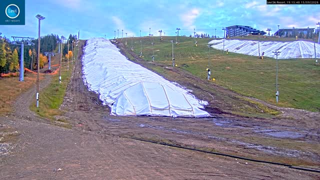Levi Levi Glacier Express snow cam captured at 15 September 2026 at 7:16 pm GMT+3
