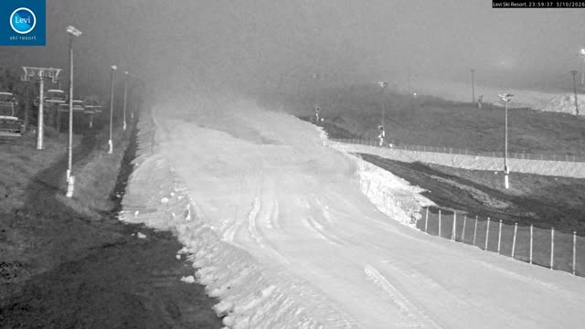 Levi Levi Glacier Express snow cam captured at 3 October 2026 at 11:59 pm GMT+3