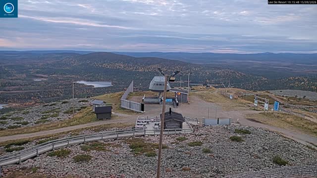 Levi Levi Summit snow cam captured at 15 September 2026 at 7:16 pm GMT+3