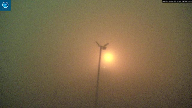 Levi Levi Summit snow cam captured at 24 September 2026 at 11:58 pm GMT+3
