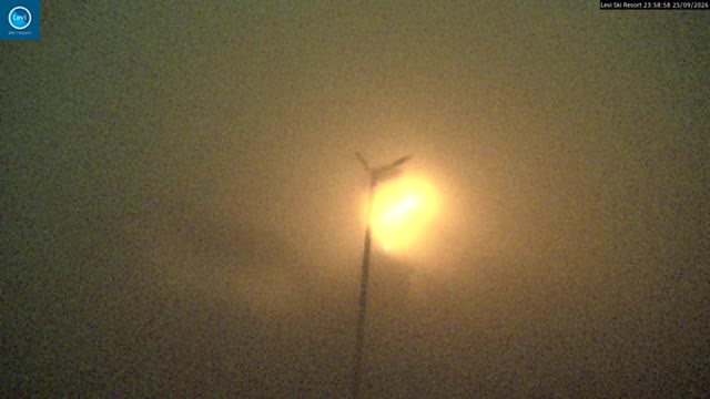Levi Levi Summit snow cam captured at 25 September 2026 at 11:59 pm GMT+3
