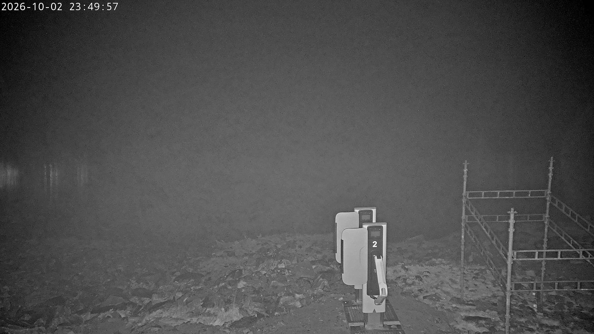 Ylläs Varkaankuru North snow cam captured at 2 October 2026 at 11:50 pm GMT+3