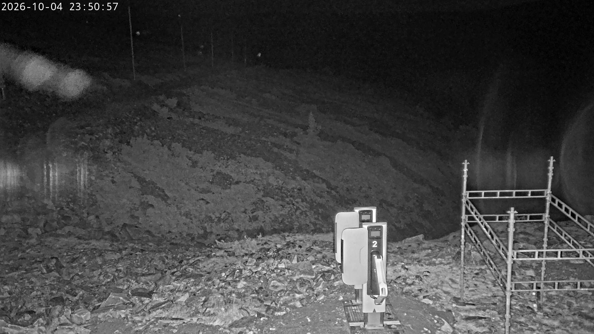 Ylläs Varkaankuru North snow cam captured at 4 October 2026 at 11:51 pm GMT+3