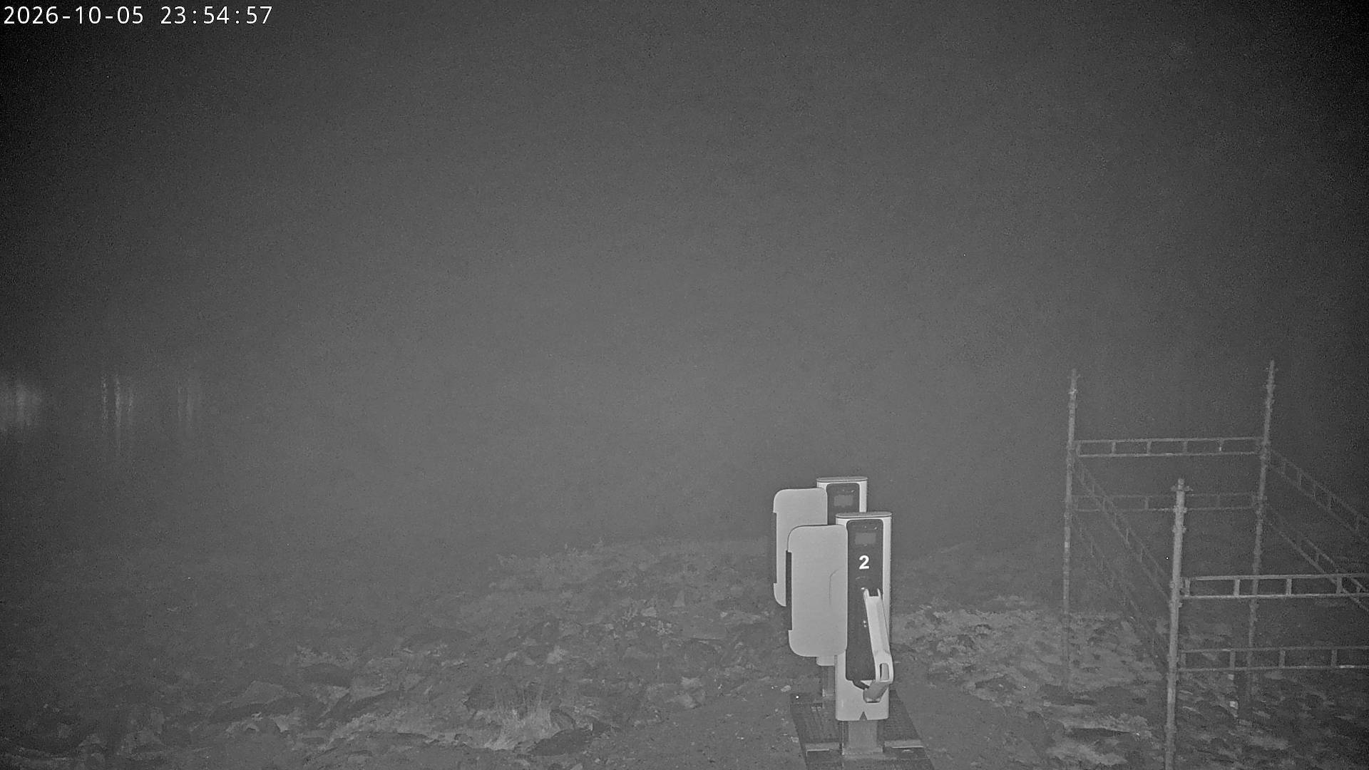 Ylläs Varkaankuru North snow cam captured at 5 October 2026 at 11:55 pm GMT+3