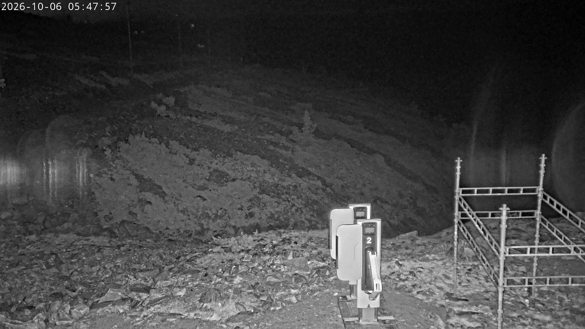 Ylläs Varkaankuru North snow cam captured at 6 October 2026 at 5:48 am GMT+3