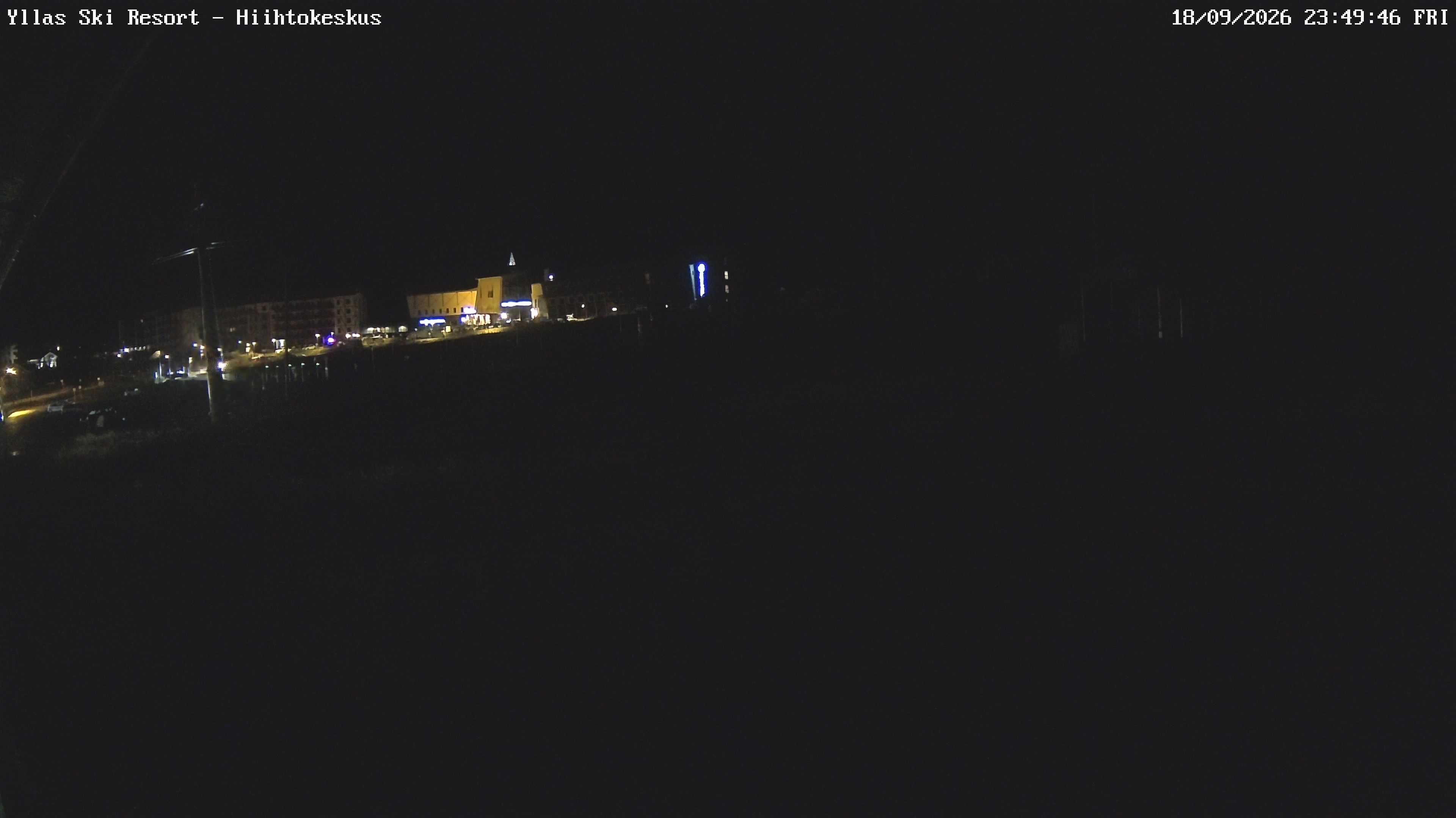 Ylläs Ski Centre South snow cam captured at 18 September 2026 at 11:51 pm GMT+3