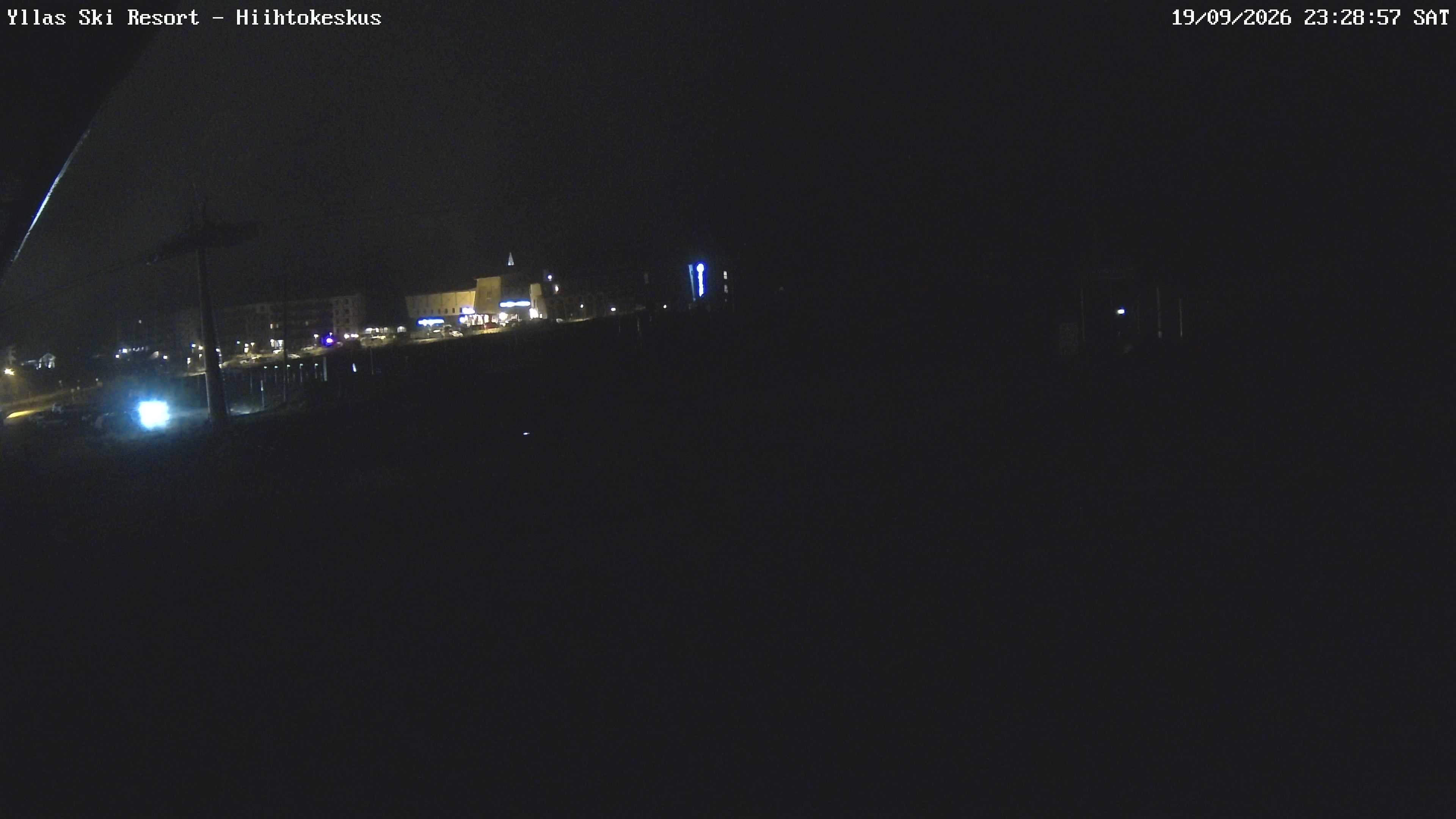 Ylläs Ski Centre South snow cam captured at 19 September 2026 at 11:34 pm GMT+3