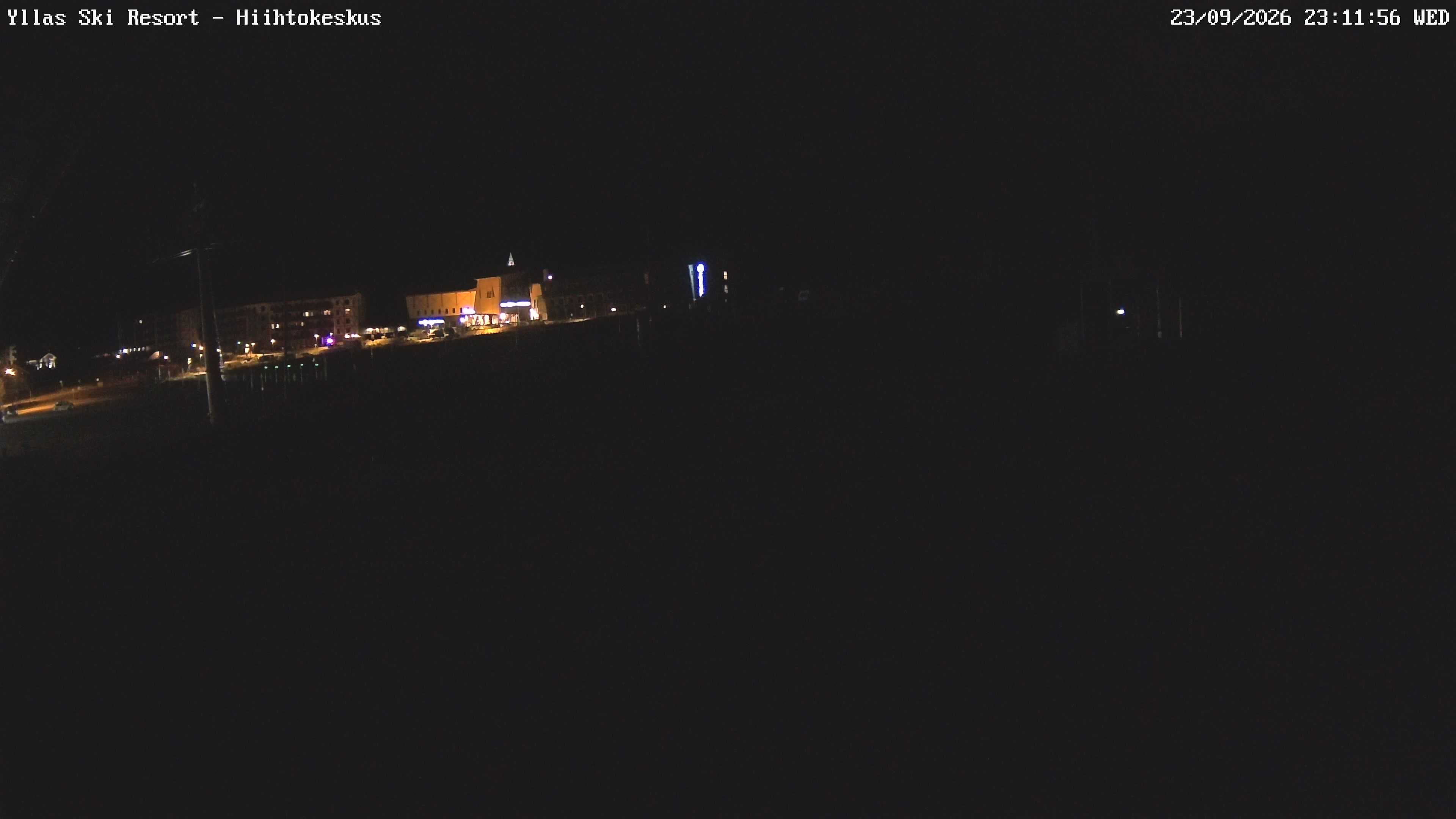 Ylläs Ski Centre South snow cam captured at 23 September 2026 at 11:15 pm GMT+3