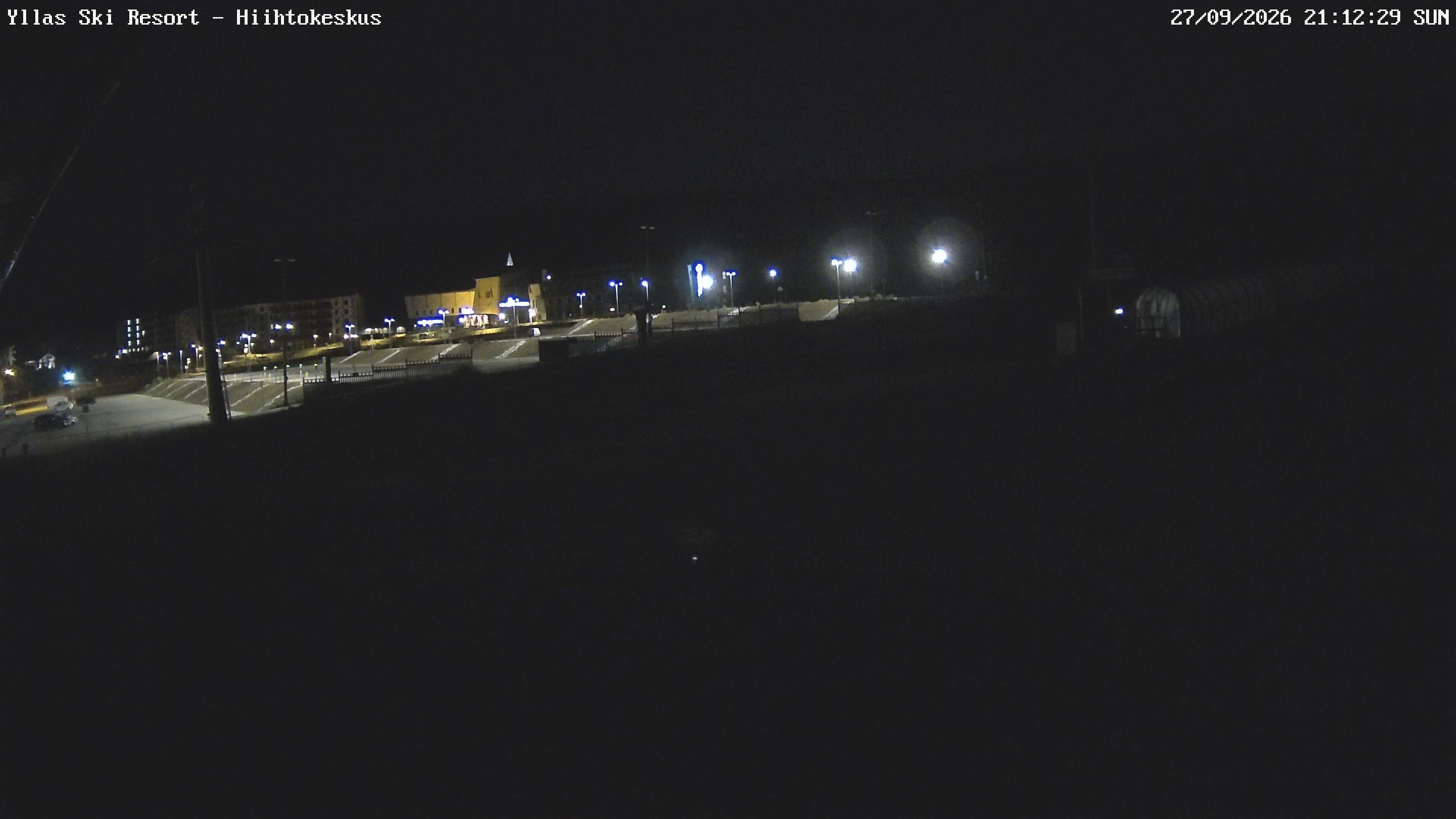 Ylläs Ski Centre South snow cam captured at 27 September 2026 at 9:21 pm GMT+3