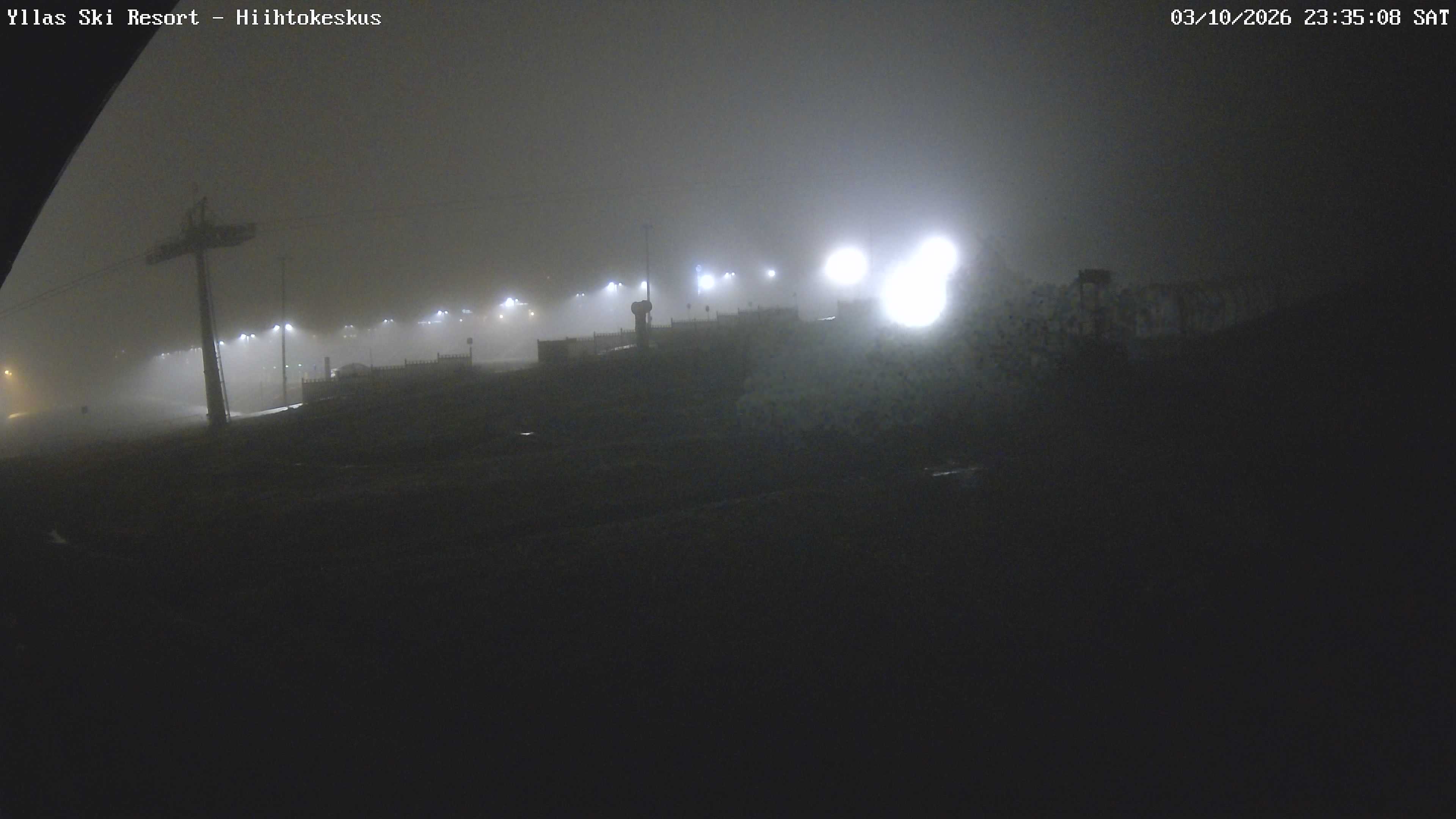 Ylläs Ski Centre South snow cam captured at 3 October 2026 at 11:37 pm GMT+3
