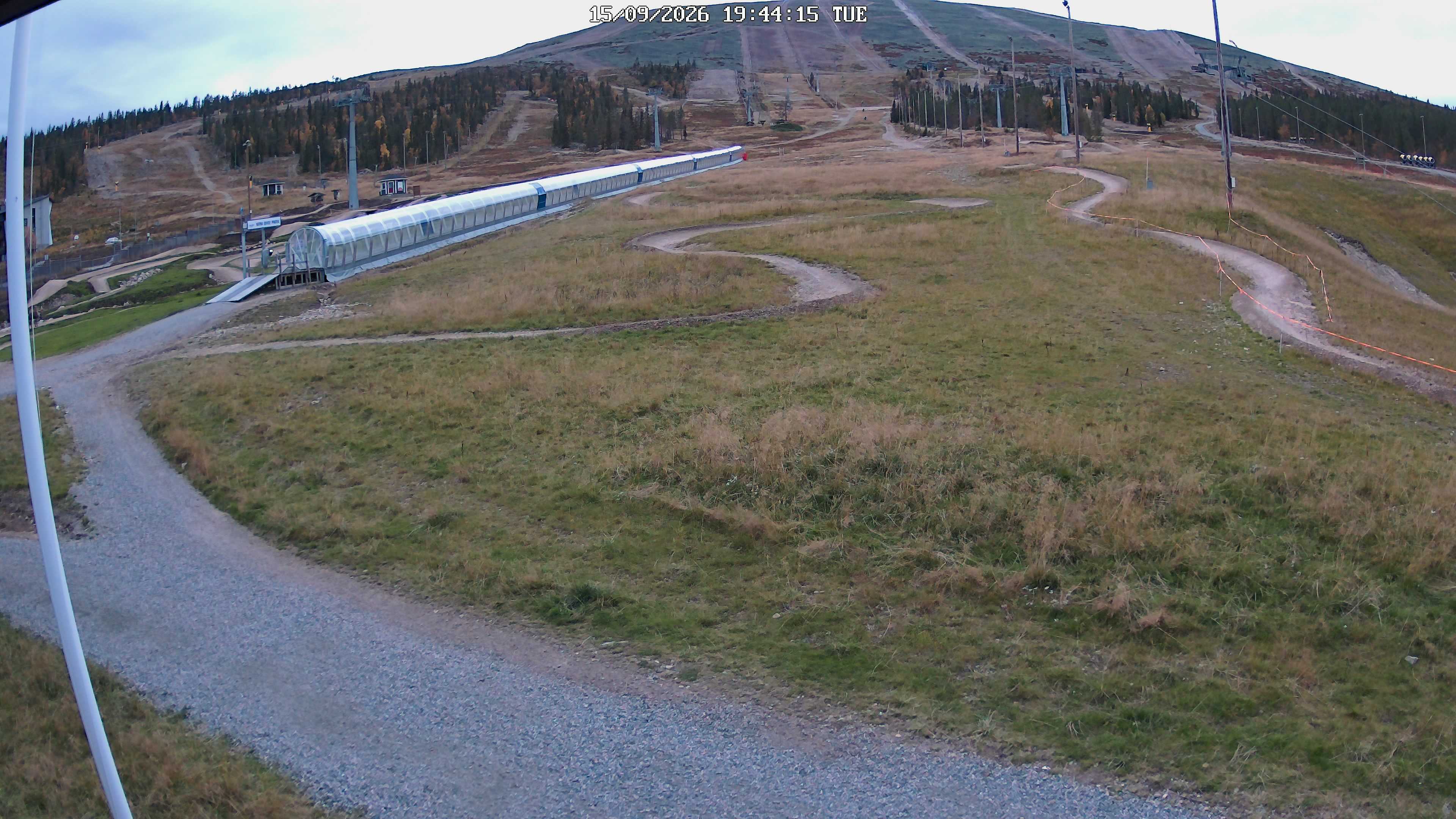 Ylläs Slope Camera South snow cam captured at 15 September 2026 at 7:45 pm GMT+3