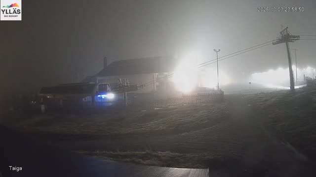 Ylläs Gondola Lower Station Live snow cam captured at 3 October 2026 at 11:59 pm GMT+3
