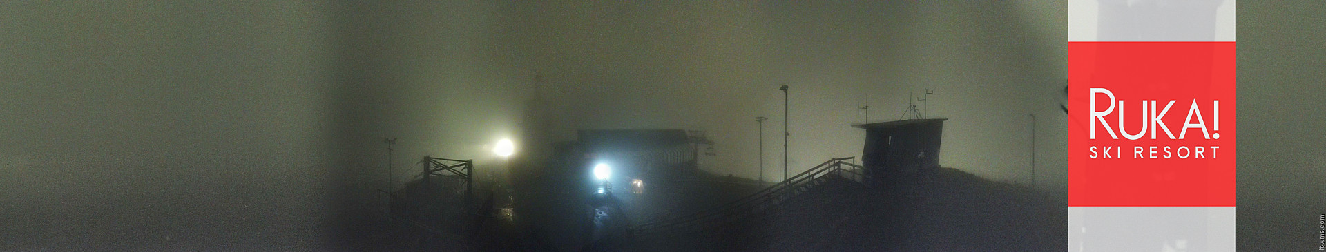 Ruka Ruka Summit 360 snow cam captured at 17 September 2026 at 11:36 pm GMT+3