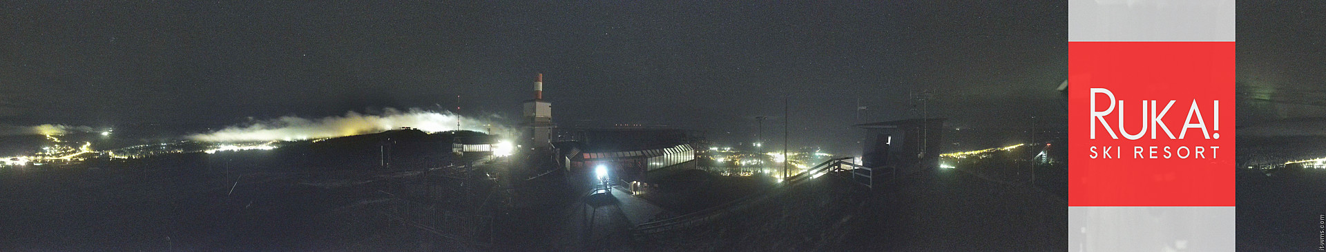 Ruka Ruka Summit 360 snow cam captured at 18 September 2026 at 11:37 pm GMT+3