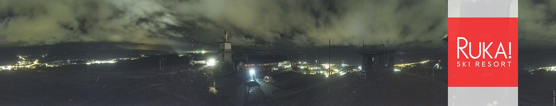 Ruka Ruka Summit 360 snow cam captured at 19 September 2026 at 11:32 pm GMT+3