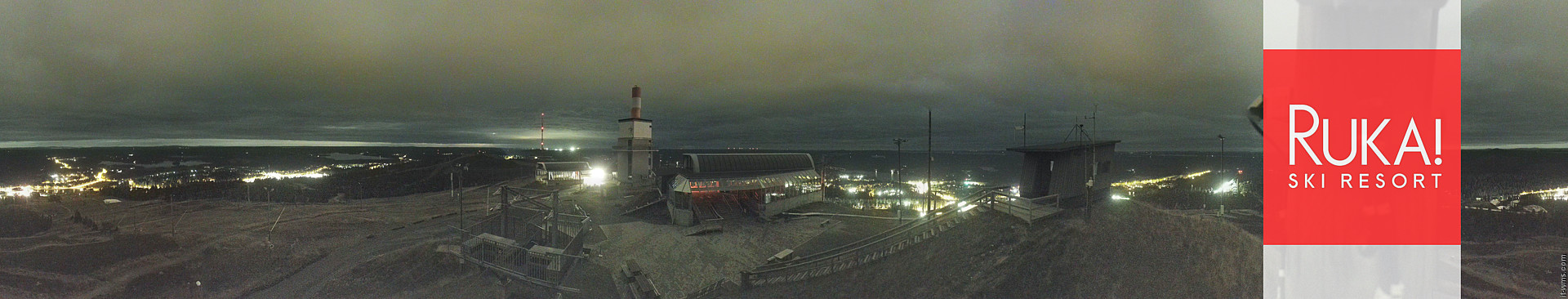 Ruka Ruka Summit 360 snow cam captured at 25 September 2026 at 11:39 pm GMT+3