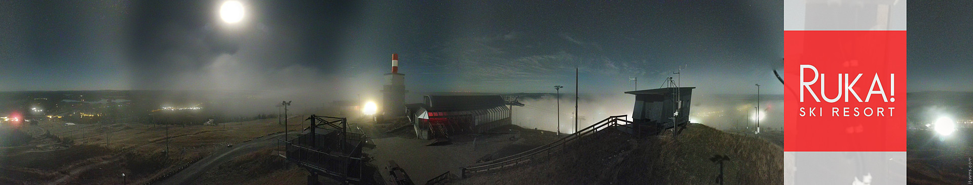 Ruka Ruka Summit 360 snow cam captured at 27 September 2026 at 11:37 pm GMT+3